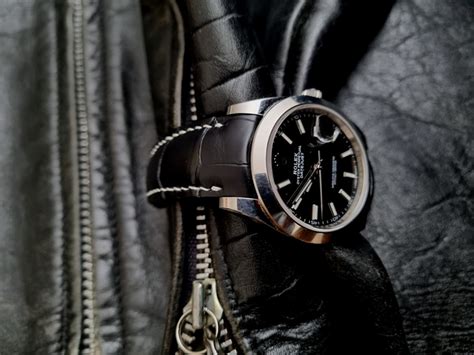 rolex datejust 41 leather strap